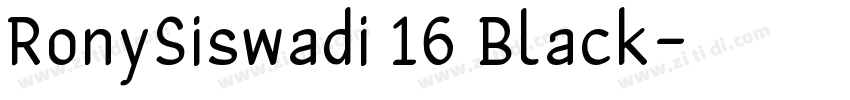 RonySiswadi 16 Black字体转换